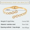 Cross-border titanium steel stainless steel bracelet, vacuum electroplated 18K gold, retro open spring women's jewelry, high-end accessory bracelet, wear-resistant and corrosion-resistant Application Scenario